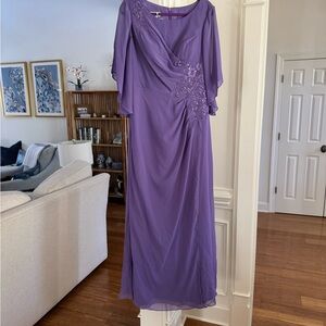 JJs House Lavender Maxi Dress with Embroidery